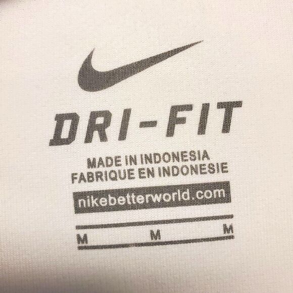 IDAHO VANDALS Polo Shirt Mens Medium White Black NIKE Swoosh College Football - Picture 7 of 7